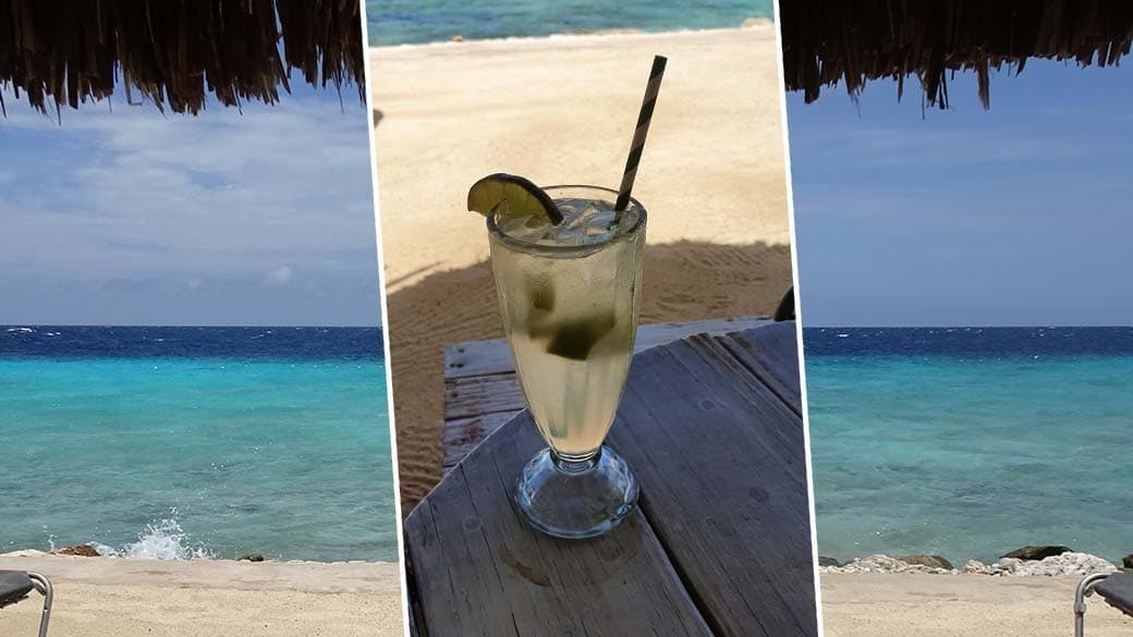 Awa di Lamunchi is lime water with sugar syrup - a kind of lime lemonade - and is particularly refreshing on the beach in hot temperatures