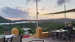 Blick vom Landhuis Klein Santa Martha auf die Salina