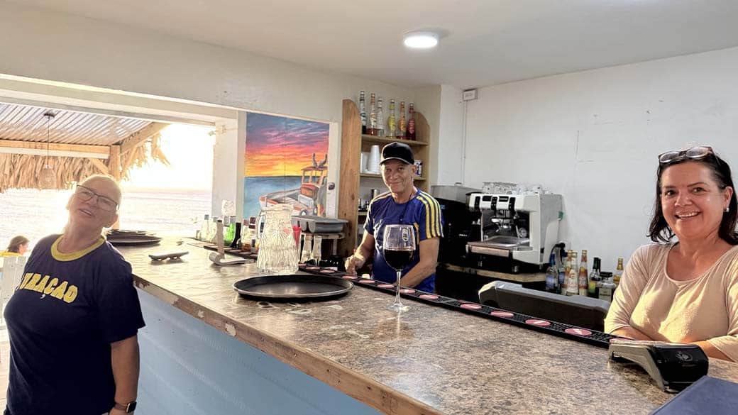 The friendly, laughing and lovely staff of Blue View Restaurant