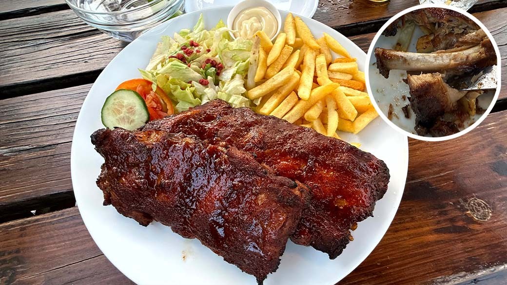 Ribs in the restaurant a-lanternu in the west of Curacao