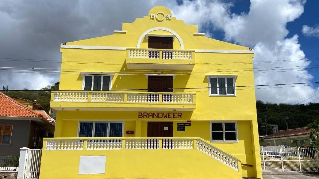 Fire station building at Breedestraat in Otrobanda, Willemstad, Curacao