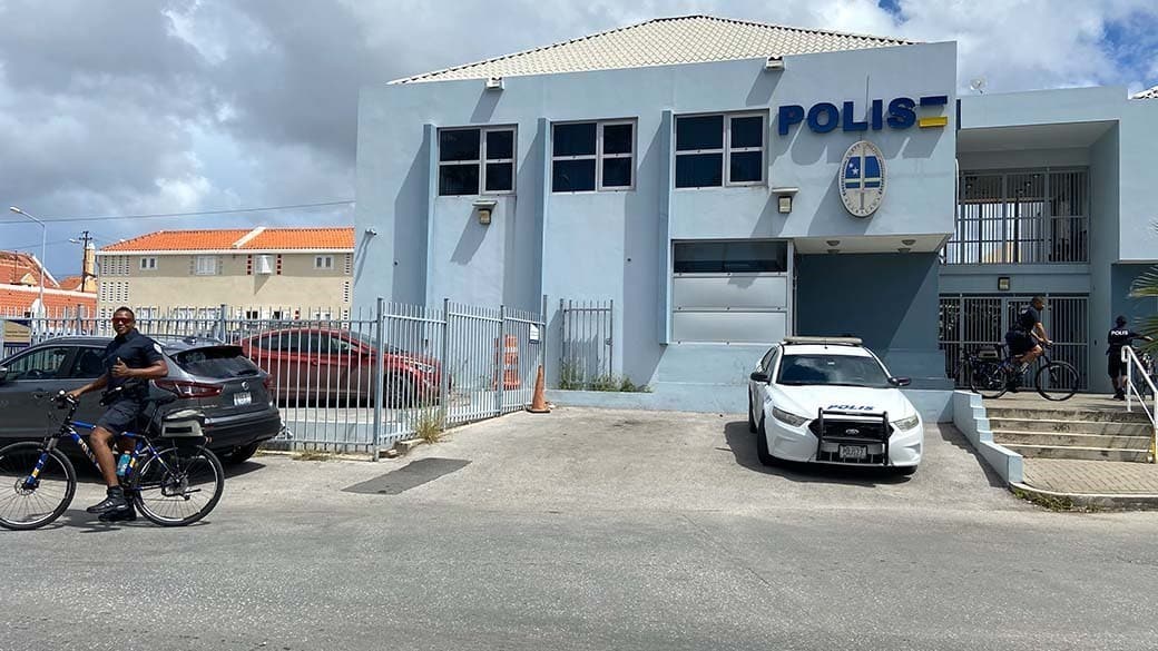 Polis police station in Otrobanda with bicycle police officers