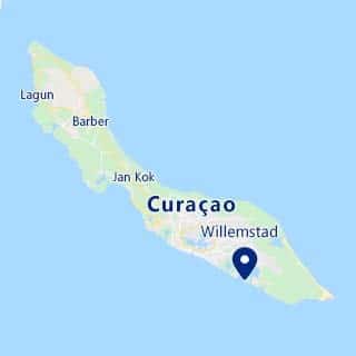 Tugboat Beach on Curacao map