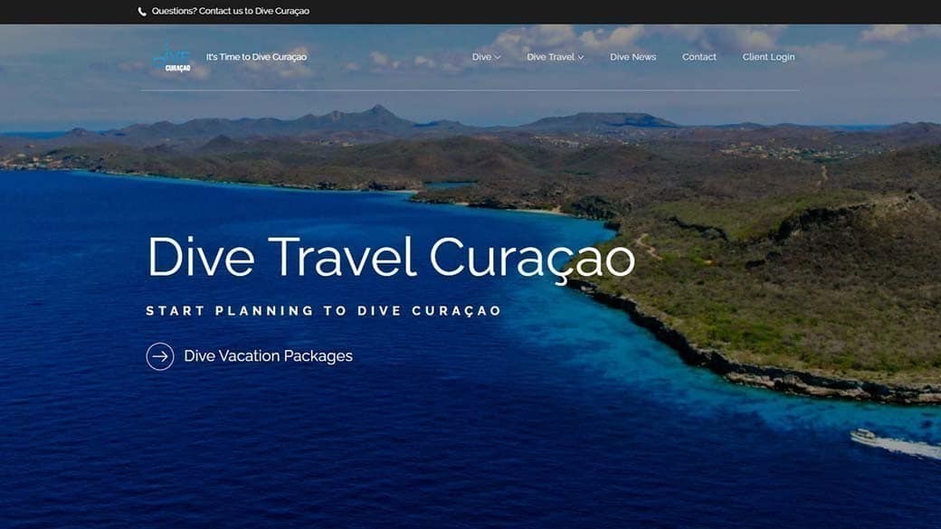 Screenshot von Bryans Homepage divecuracao.info