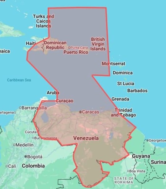 US Luftverkehrswarnung für die südliche Karibik