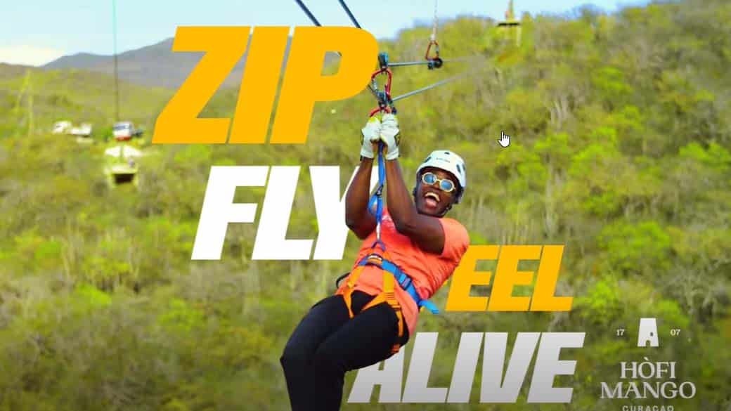 Zip-Line / Flying Fox Hofi Mango auf Curacao